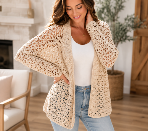 Crochet Lacy Spring Cardigan Pattern