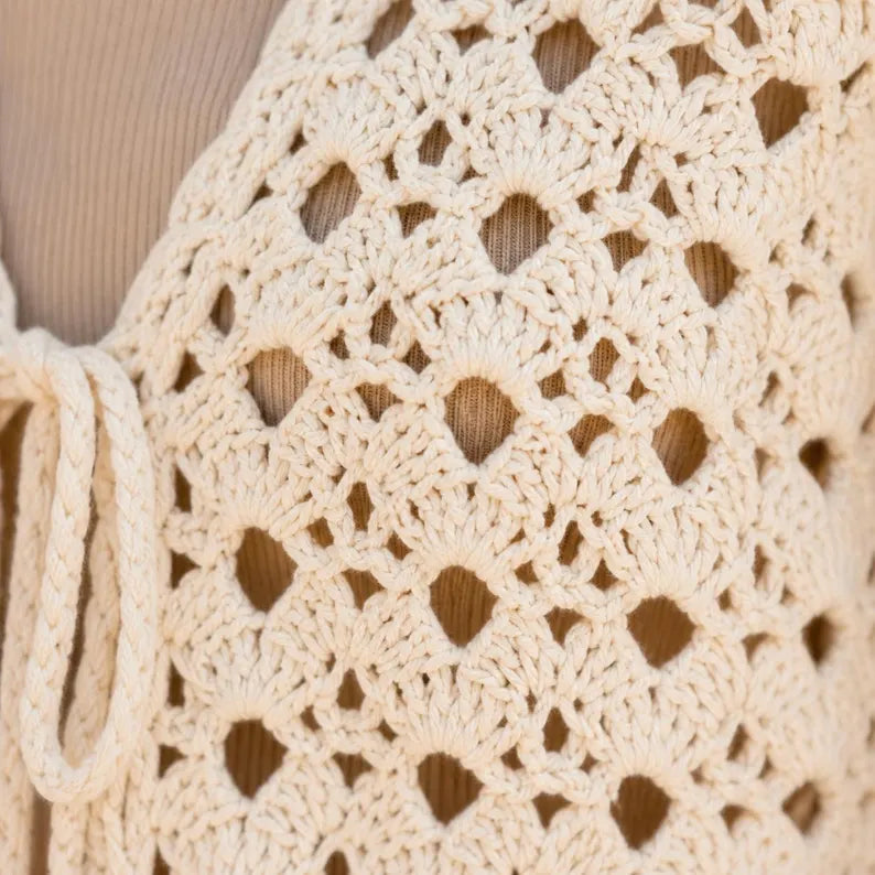 Crochet Vest Pattern, Summer Lace Boho Sleeveless Top Pattern, English German Tutorial